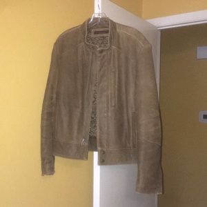 Adriano Goldschmied leather bomber jacket